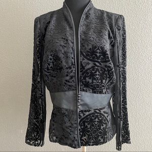 Velvet vintage black blazer